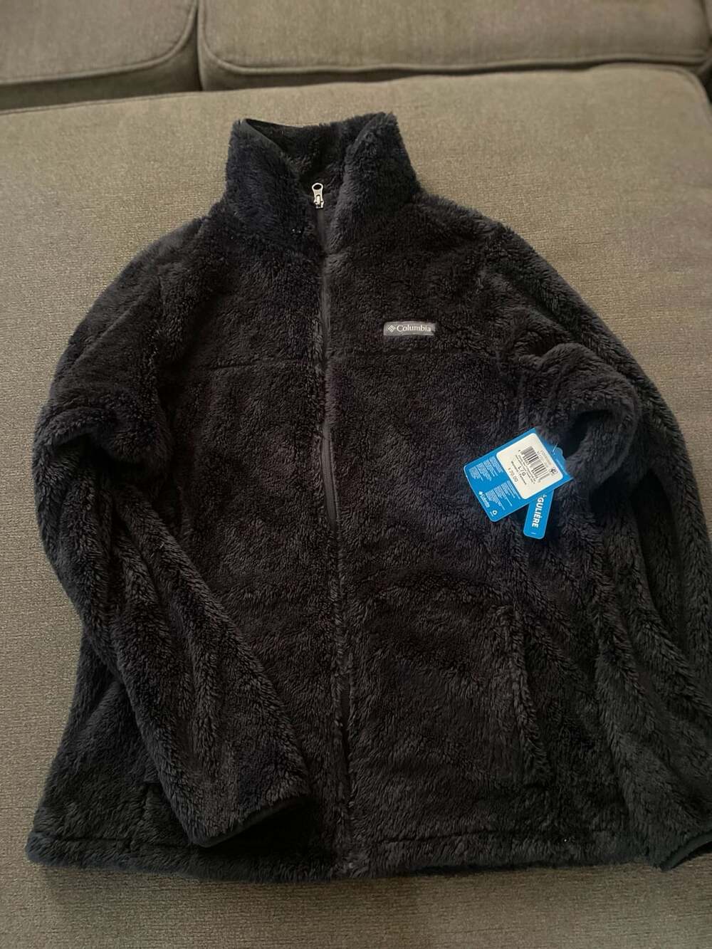 Columbia Cloudy Day Fleece Full Zip Jacket Size L Black
